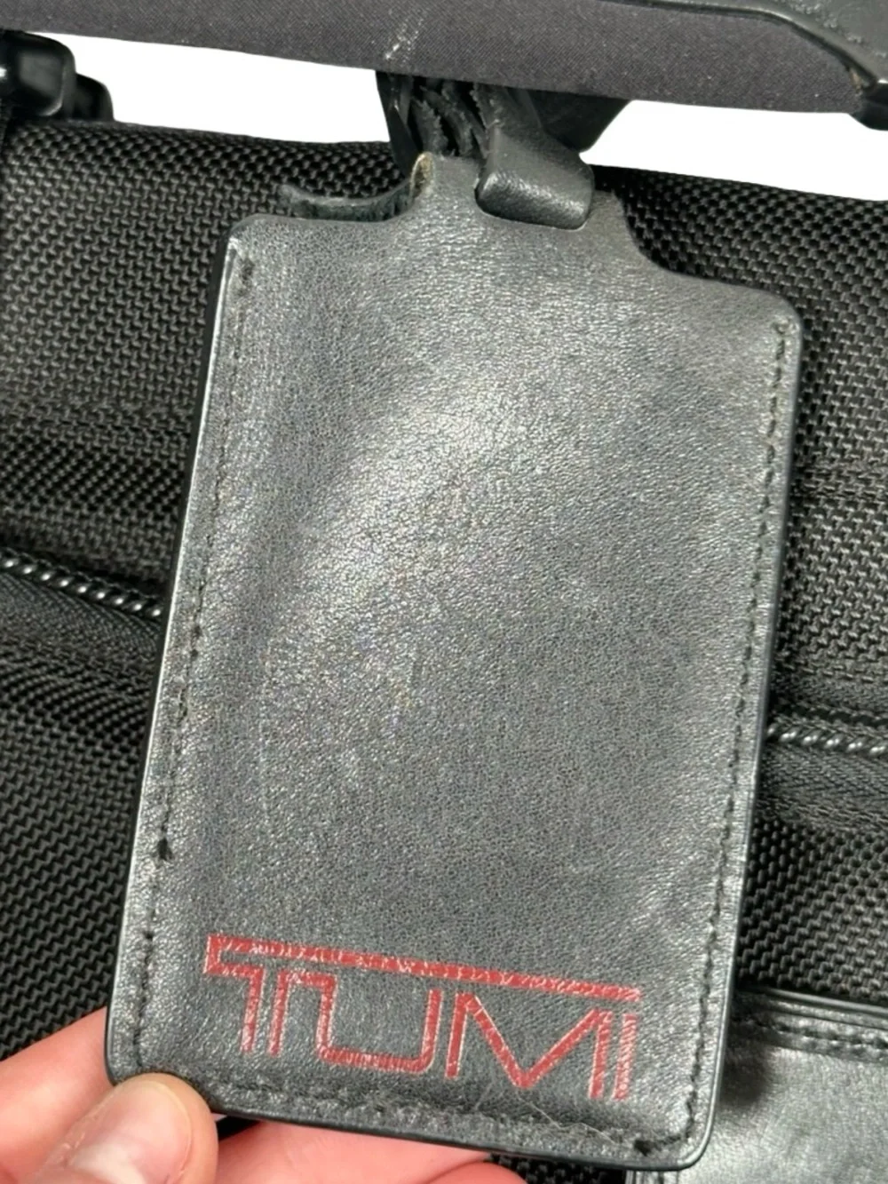 Tumi Black Ballistic Nylon trifold Travel Garment Bag Carry On Suit Bag & lock